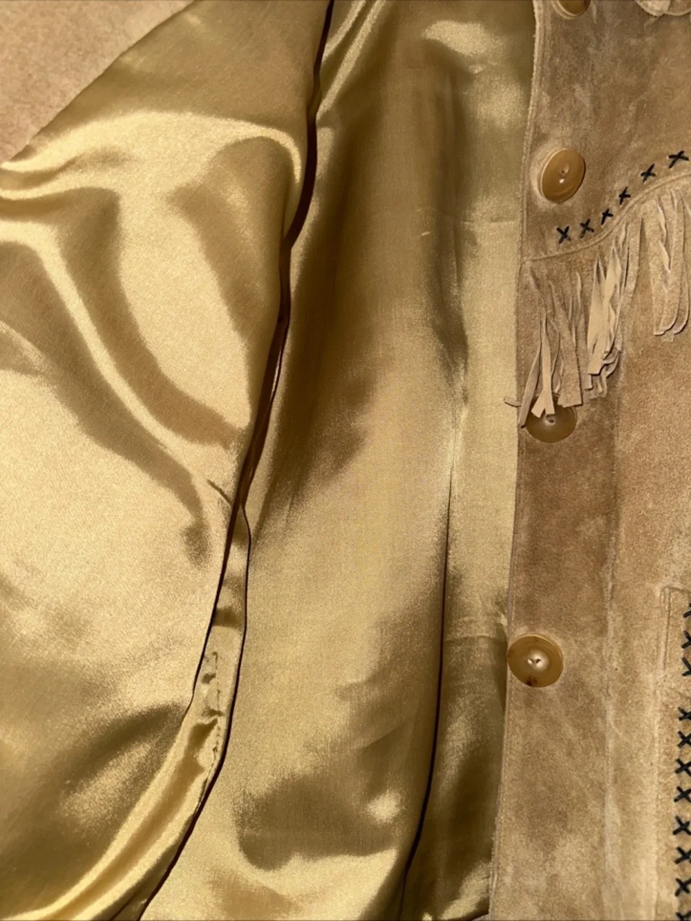 Vtg Double D Fringed Native American Style Jacket, medium - Picture 10 of 11